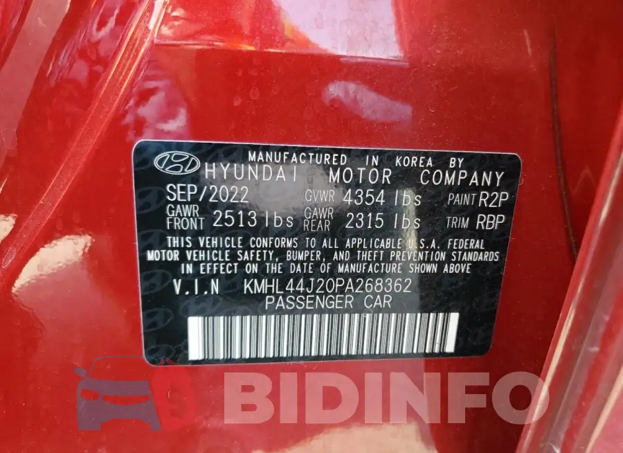 KMHL44J20PA268362 Photo# 13