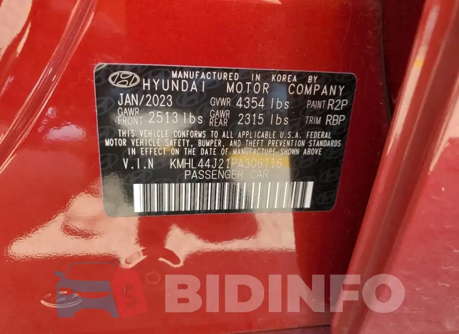 KMHL44J21PA306116 Photo# 12