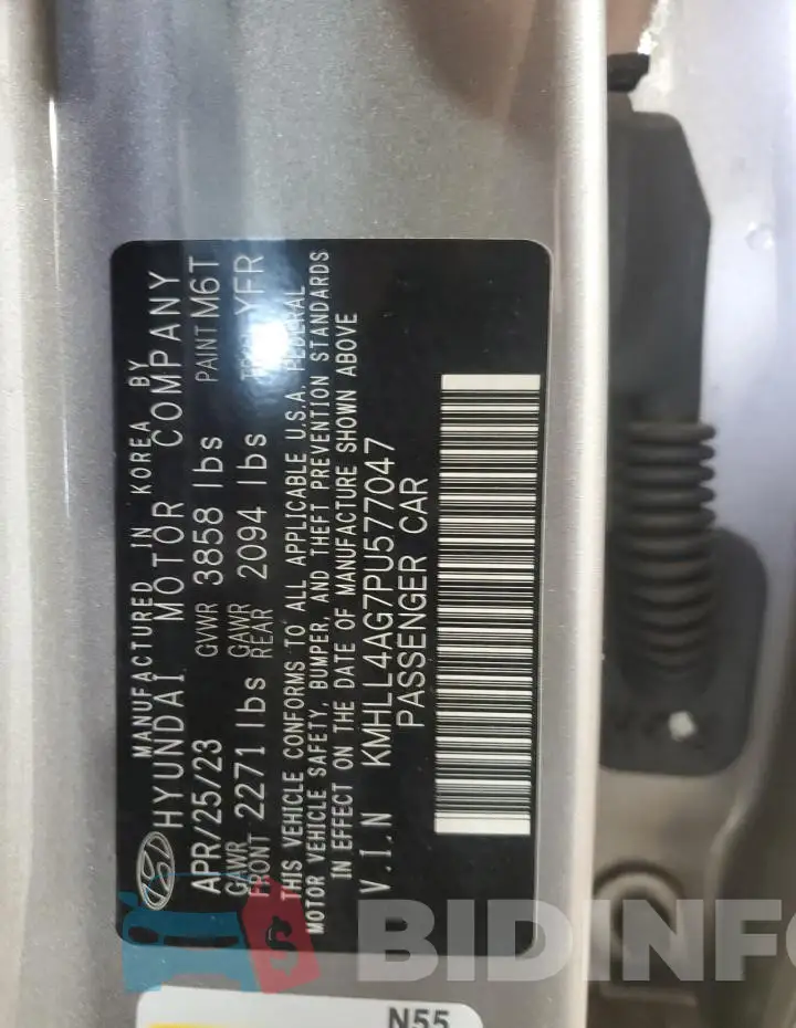 KMHLL4AG7PU577047 Photo# 13