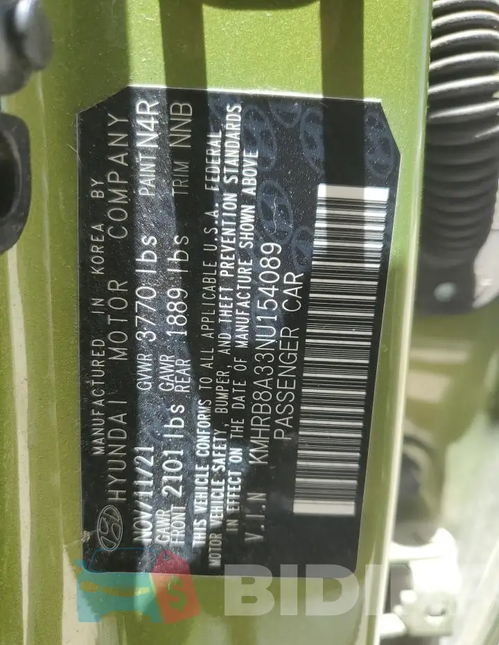 KMHRB8A33NU154089 Photo# 12