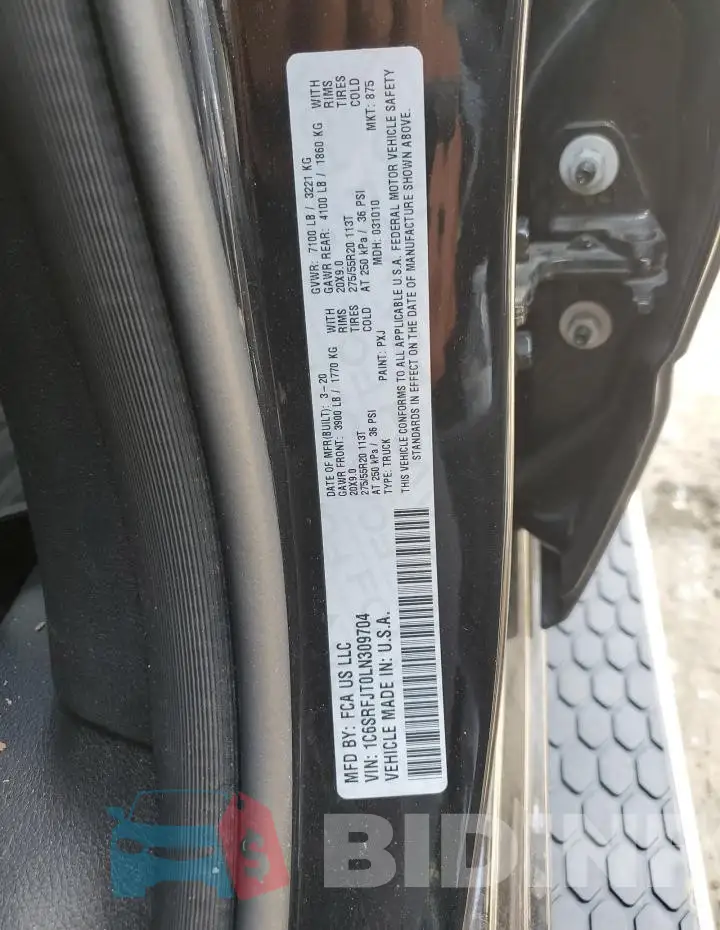 1C6SRFJT0LN309704 Photo# 12