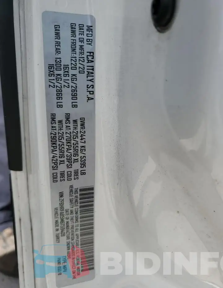 ZFBHRFAB5M6T59409 Photo# 13