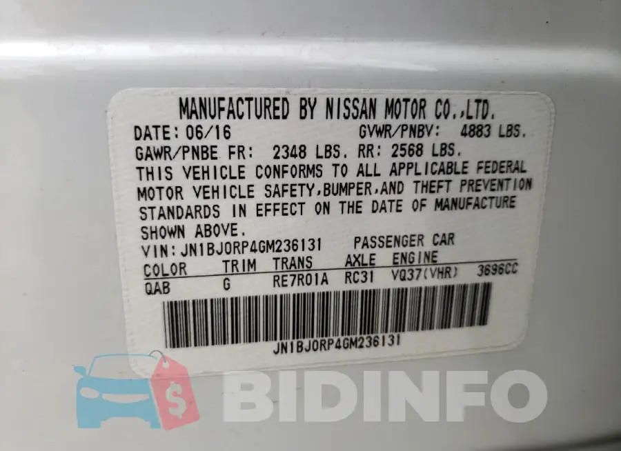 JN1BJ0RP4GM236131 Photo# 13