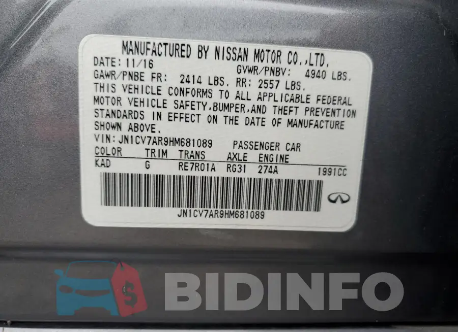 JN1CV7AR9HM681089 Photo# 13