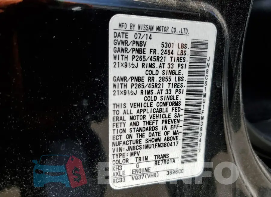 JN8CS1MU1FM380417 Photo# 13