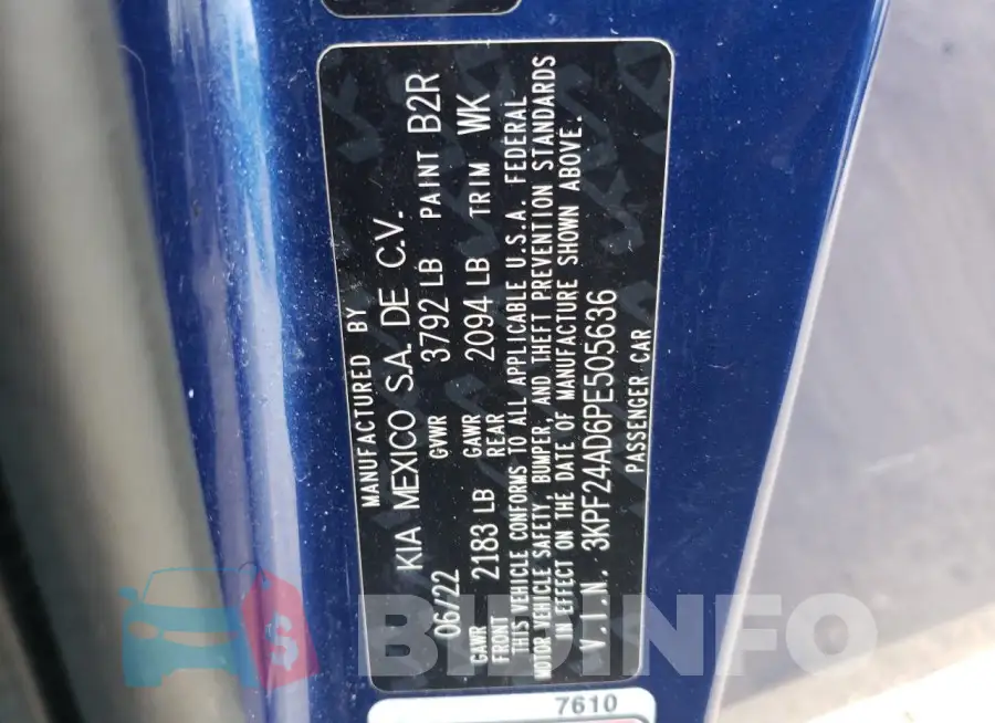 3KPF24AD6PE505636 Photo# 12