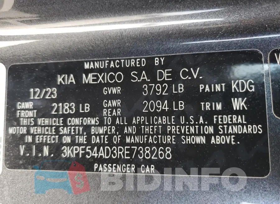 3KPF54AD3RE738268 Photo# 12