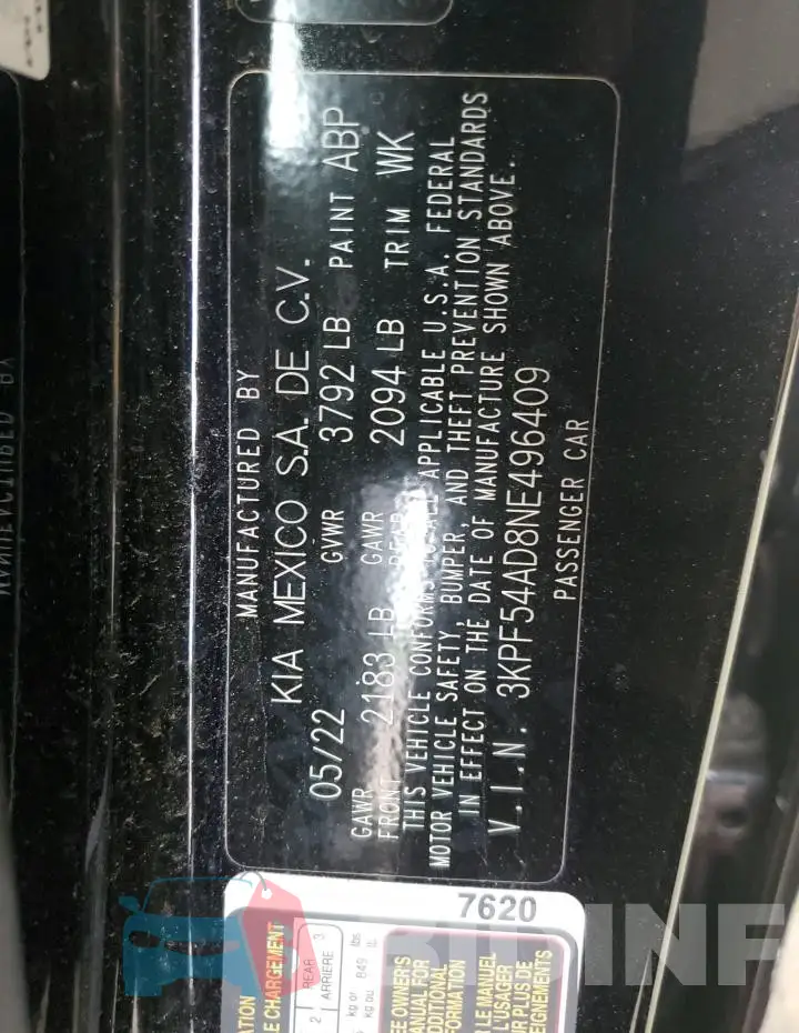 3KPF54AD8NE496409 Photo# 13