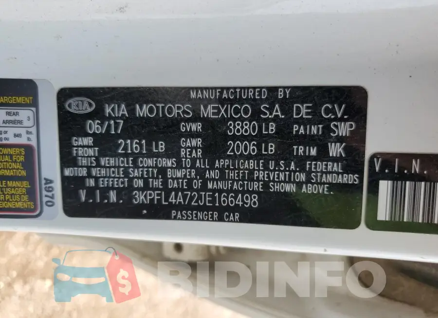 3KPFL4A72JE166498 Photo# 12