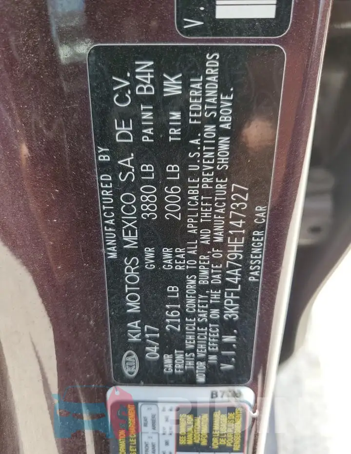 3KPFL4A79HE147327 Photo# 13