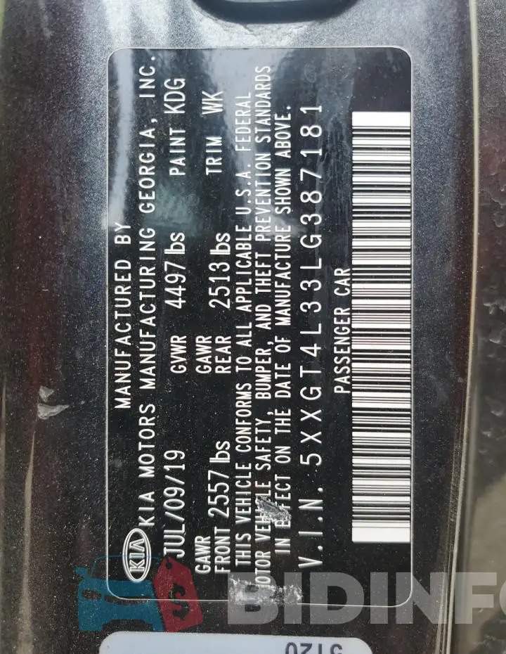 5XXGT4L33LG387181 Photo# 12