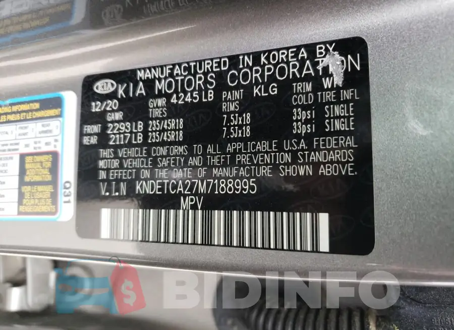KNDETCA27M7188995 Photo# 13