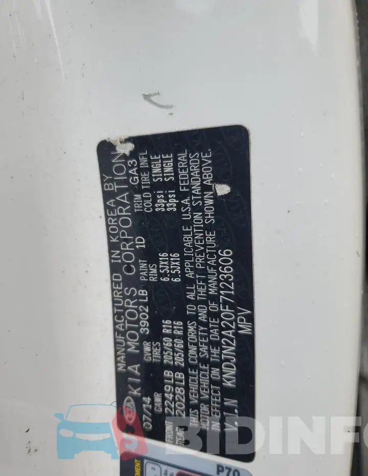 KNDJN2A20F7123606 Photo# 13
