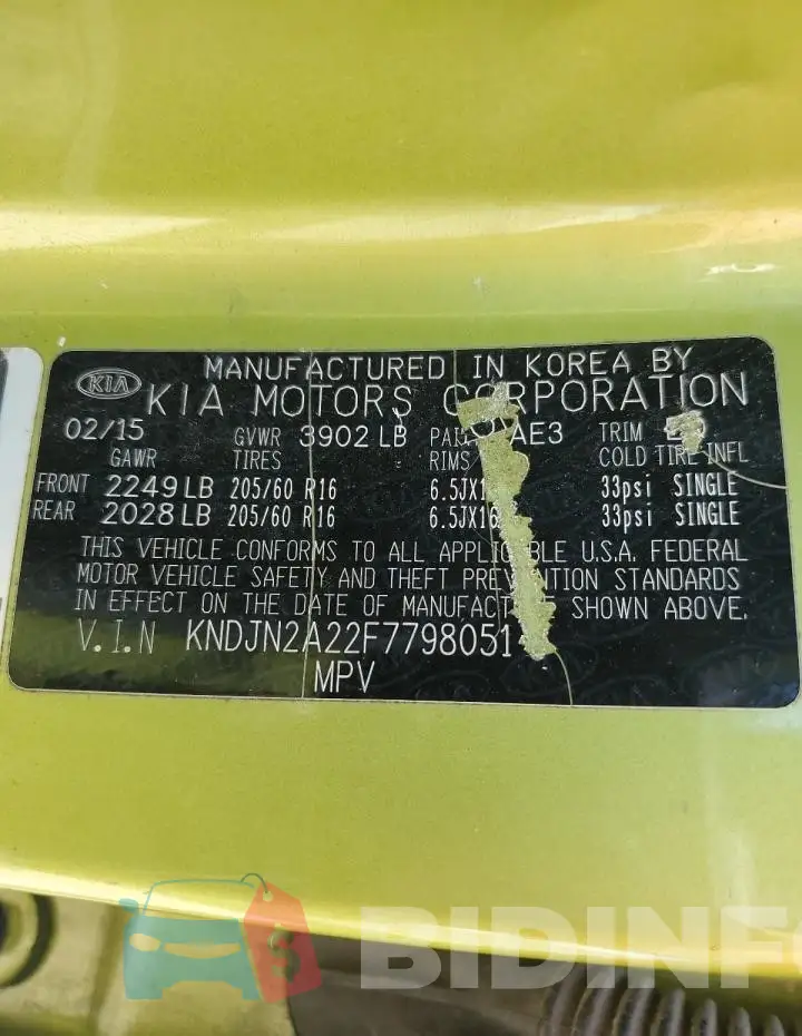 KNDJN2A22F7798051 Photo# 13