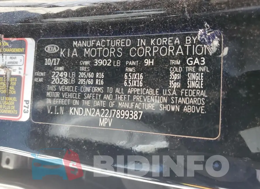 KNDJN2A22J7899387 Photo# 12