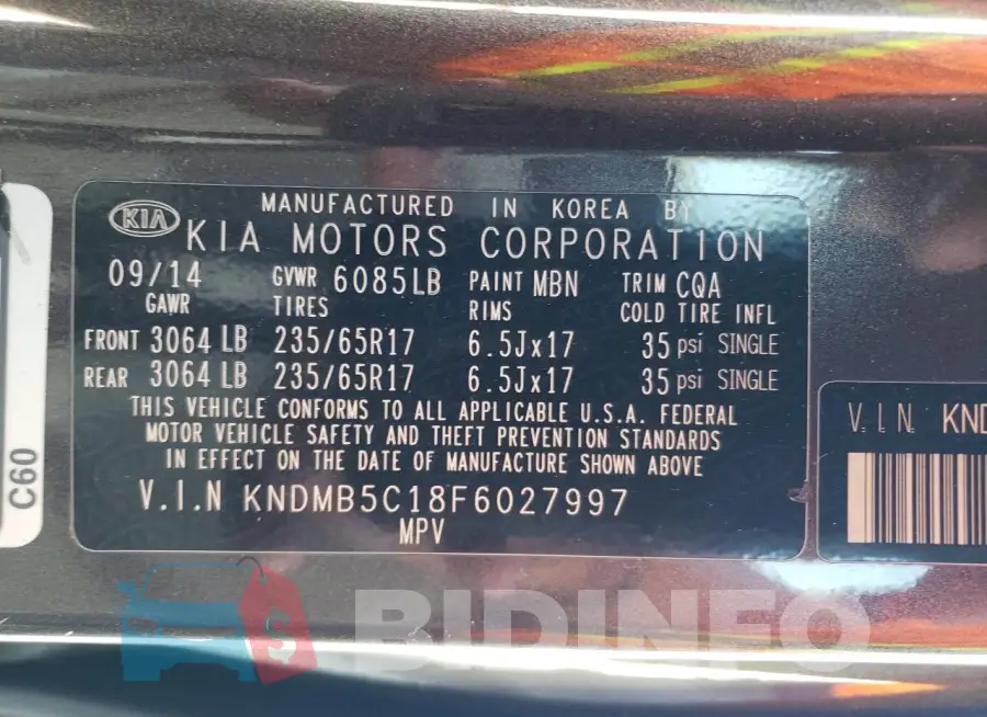KNDMB5C18F6027997 Photo# 14
