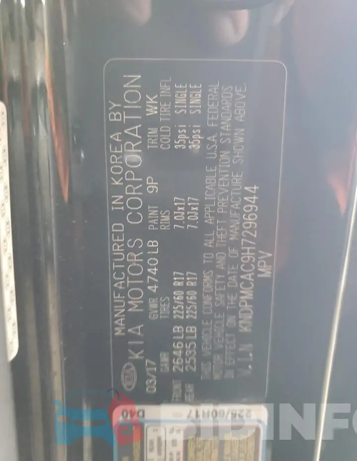 KNDPMCAC9H7296944 Photo# 13