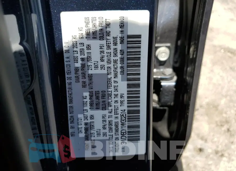 3MVDMBDY1MM302514 Photo# 13