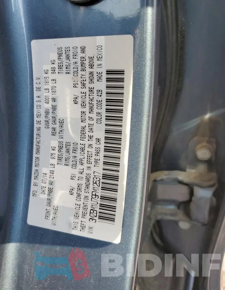 3MZBM1U79FM125317 Photo# 13