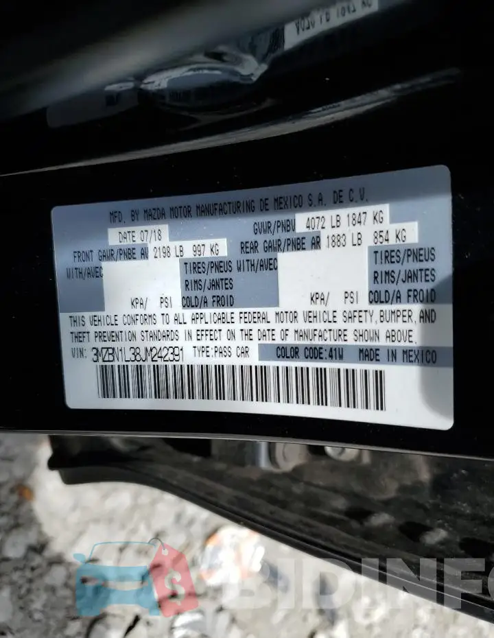3MZBN1L38JM242391 Photo# 13