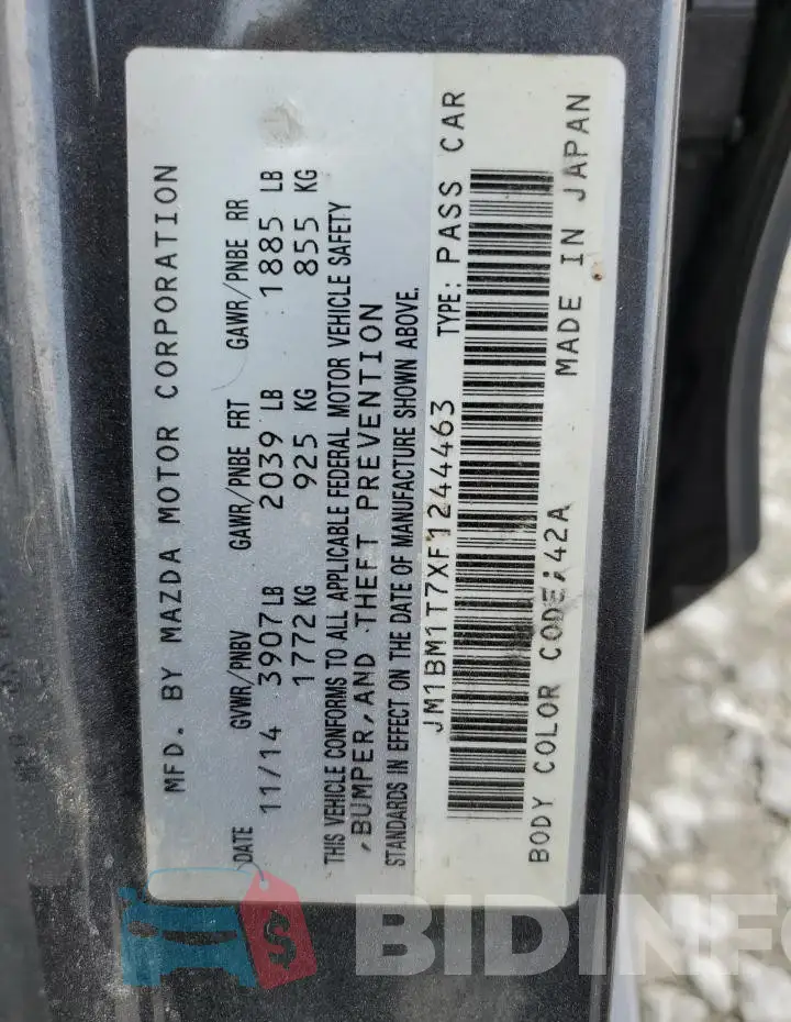 JM1BM1T7XF1244463 Photo# 13