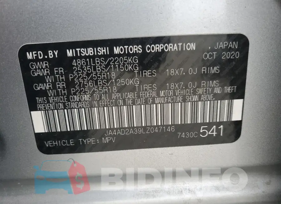 JA4AD2A39LZ047146 Photo# 14