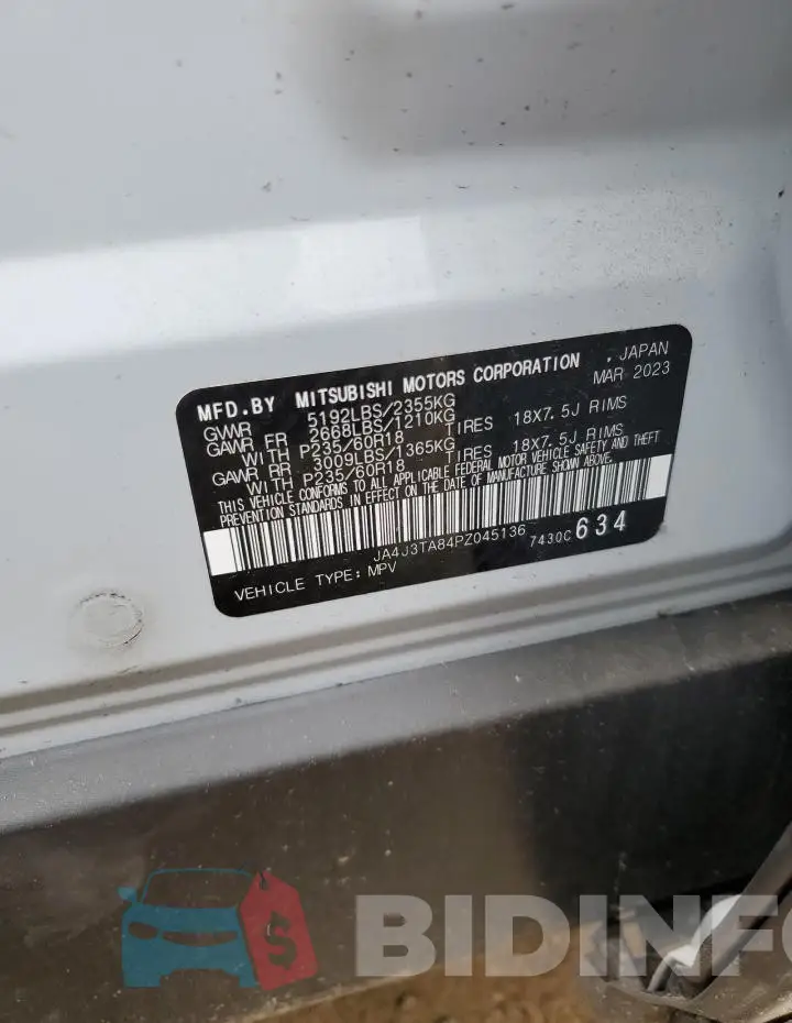JA4J3TA84PZ045136 Photo# 13