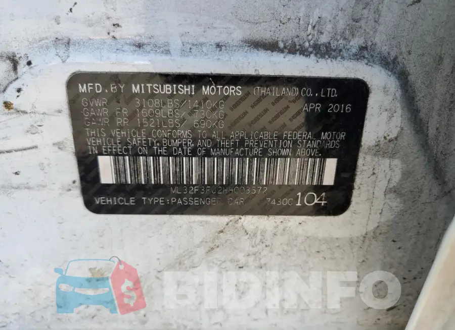 ML32F3FJ2HH003572 Photo# 12
