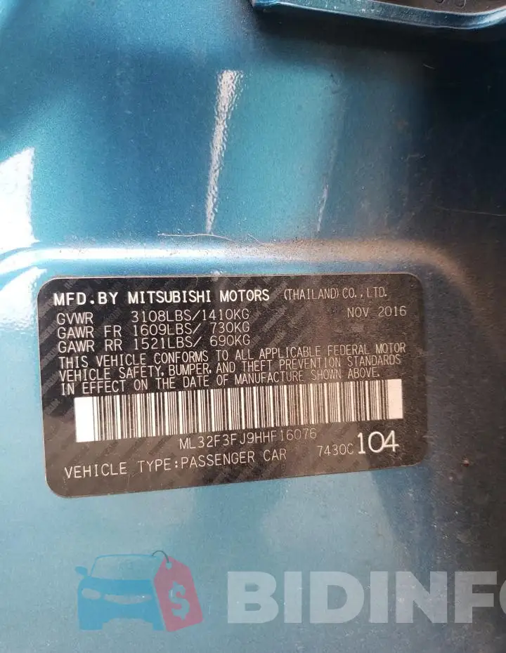 ML32F3FJ9HHF16076 Photo# 12