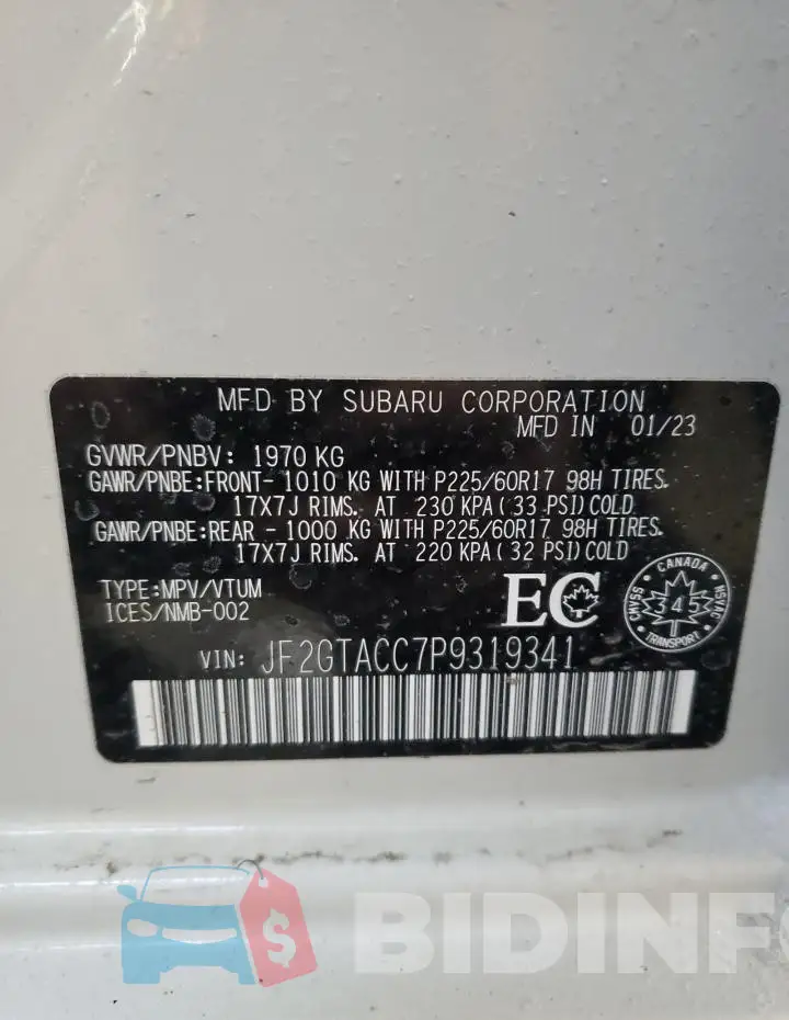 JF2GTACC7P9319341 Photo# 13