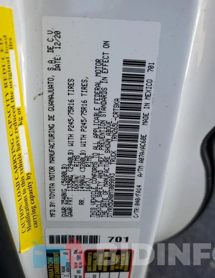 3TYRX5GN8MT009893 Photo# 13