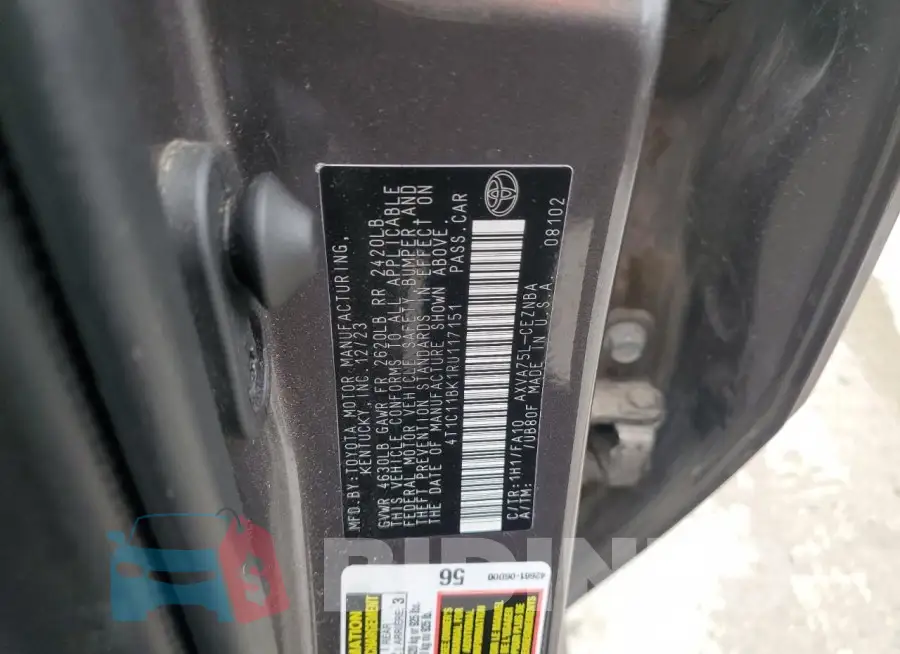 4T1C11BK1RU117151 Photo# 12