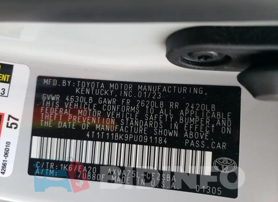 4T1T11BK9PU091184 Photo# 13