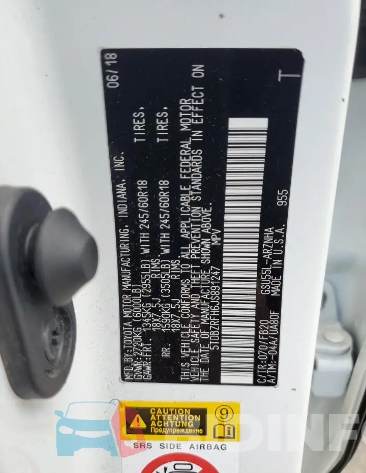 5TDBZRFH6JS891247 Photo# 12