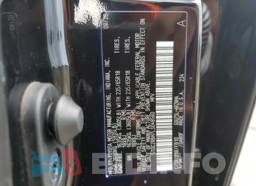 5TDCZRBH7LS048560 Photo# 13