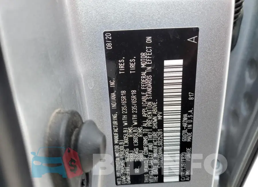 5TDZZRAH4LS025281 Photo# 13
