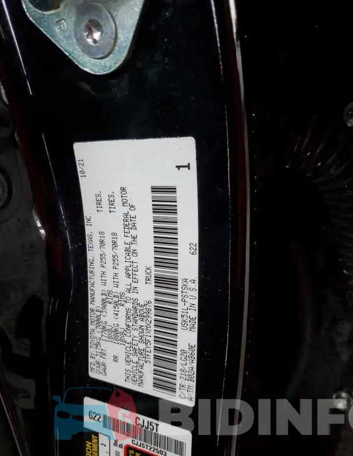 5TFEY5F1XMX299876 Photo# 12
