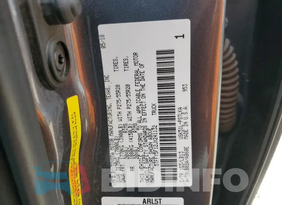 5TFFY5F12JX241132 Photo# 12