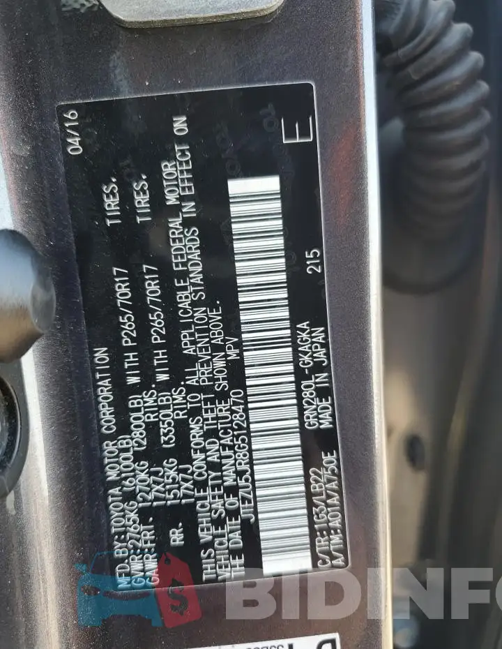 JTEZU5JR8G5128470 Photo# 14