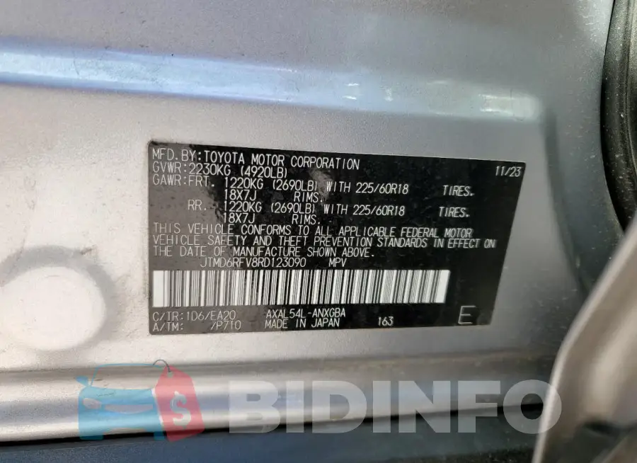 JTMD6RFV8RD123090 Photo# 14