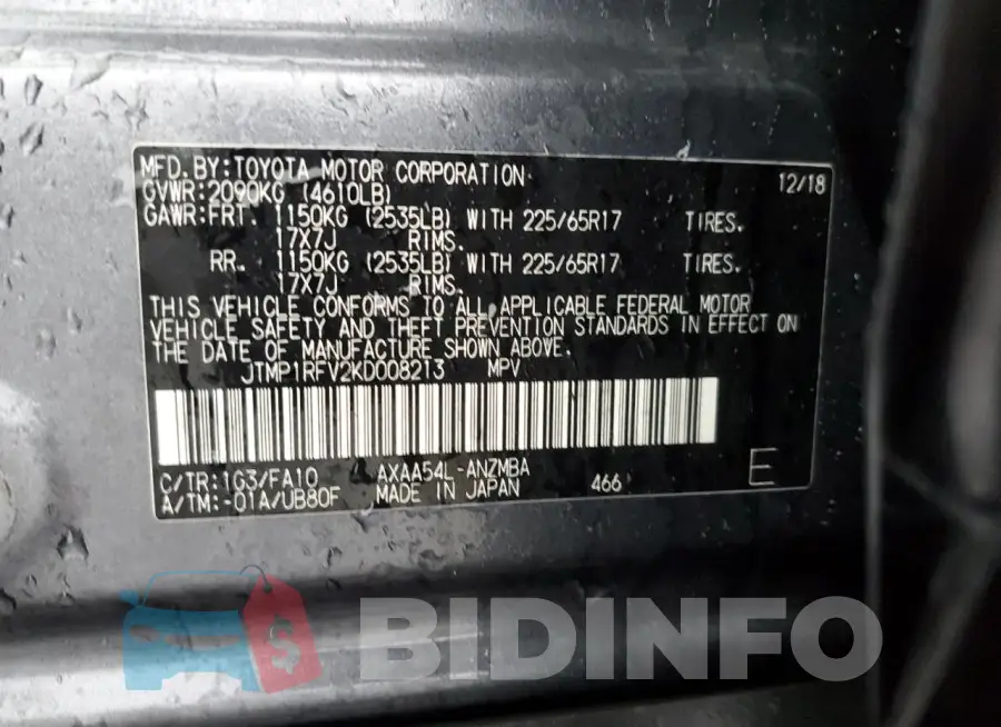 JTMP1RFV2KD008213 Photo# 14