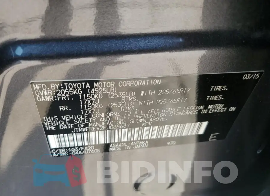 JTMWFREV2FJ038639 Photo# 12