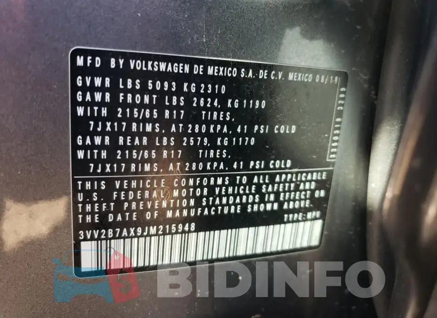 3VV2B7AX9JM215948 Photo# 13