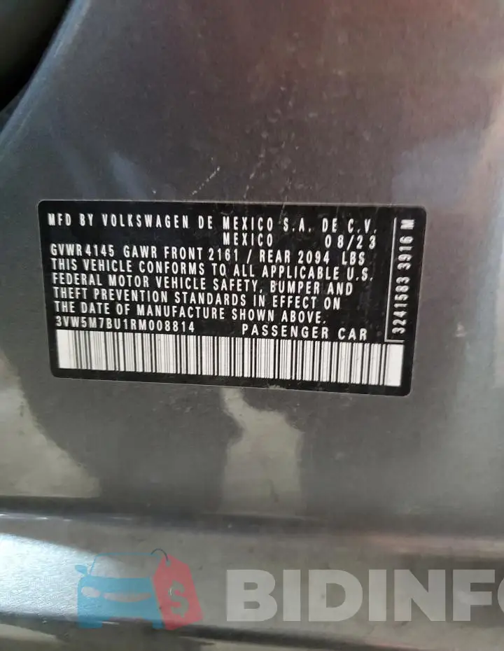 3VW5M7BU1RM008814 Photo# 13
