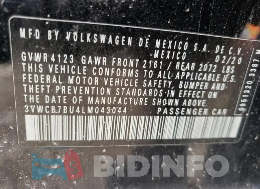 3VWCB7BU4LM043044 Photo# 12