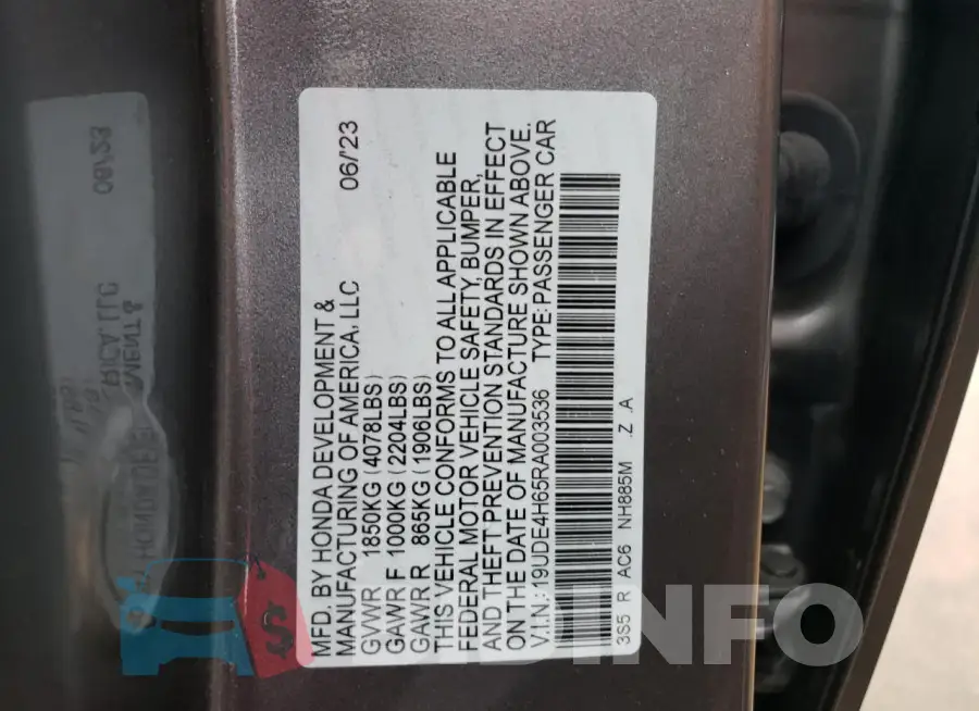 19UDE4H65RA003536 Photo# 14