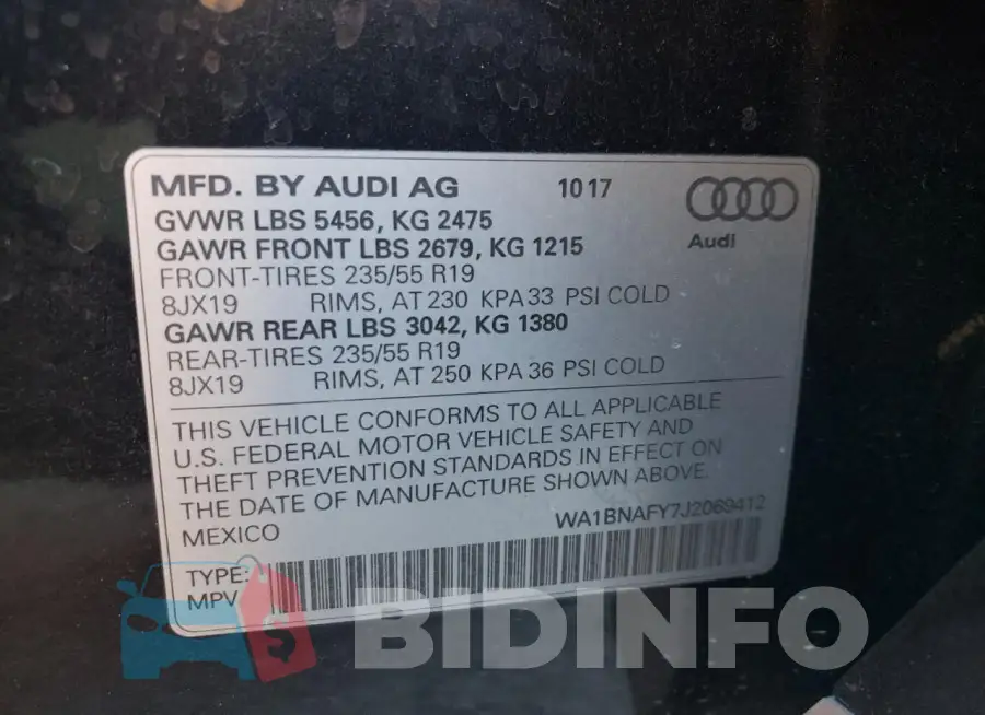 WA1BNAFY7J2069412 Photo# 13