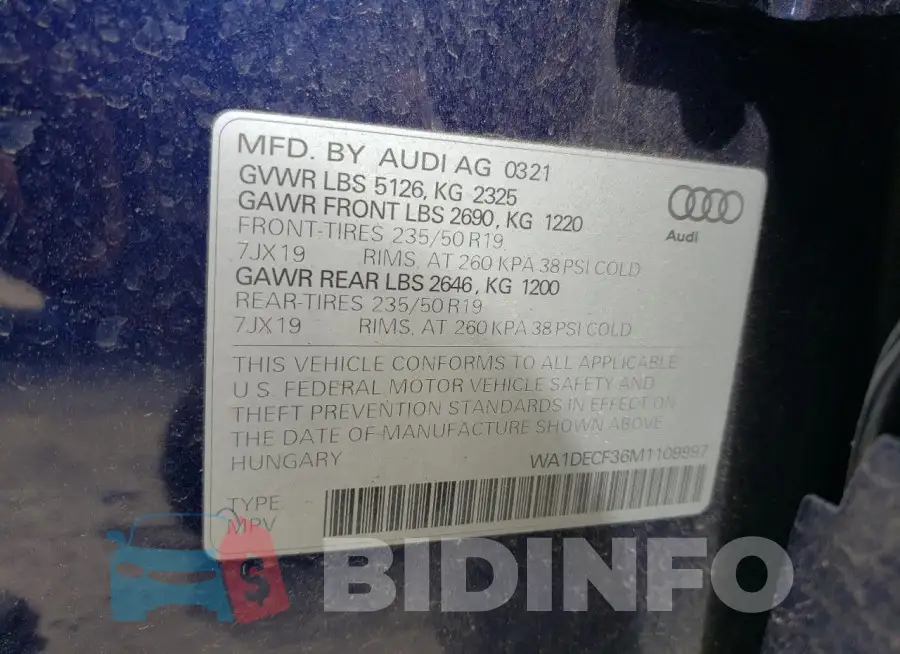 WA1DECF36M1109997 Photo# 13