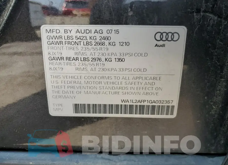 WA1L2AFP1GA032357 Photo# 14
