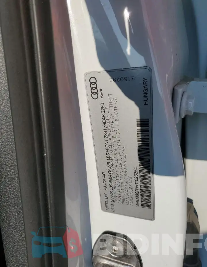 WAUB8GFF6G1026254 Photo# 12